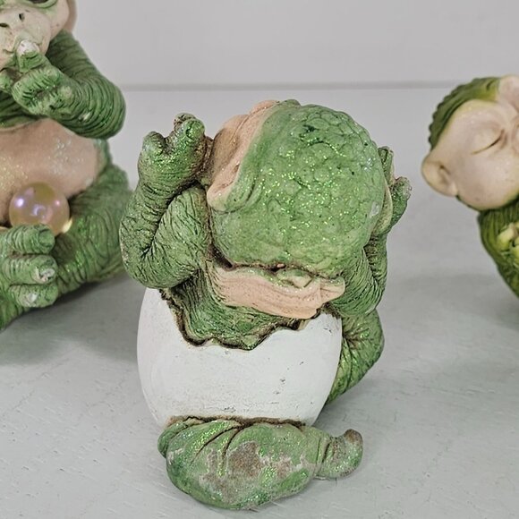 Vintage Marty Dragon Keep Baby Dragon Figurines Set Of 3 FLAWS AS IS - Picture 3 of 16